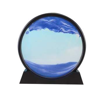 3D Peizažai Tapybos Hourglasses Judantis Skystis Smėlio Stiklo Rėmo Namų Darbalaukio Dekoro C1