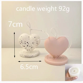 3D Stulpelio Meilės Žvakė Silikono Formos Romantiškos Meilės Žvakė Dovanų Rankų darbo Muilas Shell Pelėsių Ccandle Mld