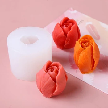 3D trimatis Tulpių Bud Pelėsių Žvakė Pelėsių 