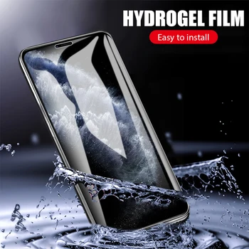 3in1 Hidrogelio Kino Kamera, len Screen Protector, iPhone 7 8 SE 2020 6 6S Plus 11 Pro Max X Xs Max Xs Xr Minkštas apsauginės Plėvelės