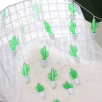 3M 20 Led Cactus Green Puodą LED Styginių Šviesos Kalėdų Renginiai Šalis Miegamasis Patalpų Apdaila Žibintai Spalvinga Šventė xx30