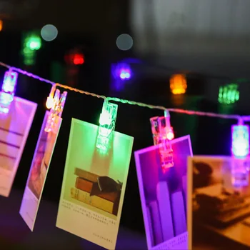 3m 6m RGB LED Foto Įrašą Styginių Šviesos USB AA Baterija LED Kalėdų Šalis, Vestuvių, Naujųjų Metų Įrašai, Foto Garliava