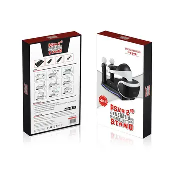 4 in 1 Valdiklis Įkrovimo Dokas Įkroviklio Stovas PS4 PS Move VR PSVR Kreiptuką Gamepads apie PS VR Perkelti PS 4 Žaidimai, Priedai