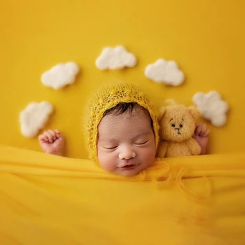 4 Vnt. Rankų Darbo Baby Vilnos Veltinio Balionų Dekoracijos Naujagimių Fotografijos Rekvizitai Kūdikių Nuotraukų Fotografavimo Priedai
