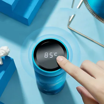 450ML Nerūdijančio Plieno Termosas Vandens Butelis Smart Touch Temperatūros Ekranas Termosas Puodelio Nešiojamų Termosas Puodelis, skirtas Namų ir Kelionės