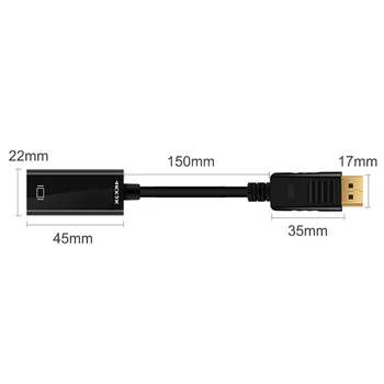 4K 1080P DP HDMI-Suderinamą Kabelį Splitter Vyrų ir Moterų Display Port PC TV Monitorius, Projektorius Televizijos Projetor Nešiojamas