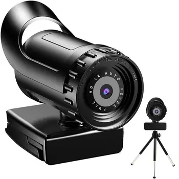 4k Auto Focus HD Webcam Nemokamai Ratai Kompiuterio Plataus Kampo Grožio Kamerą Su Stereo Mikrofonu-Live Transliacijos Vaizdo Konferencija