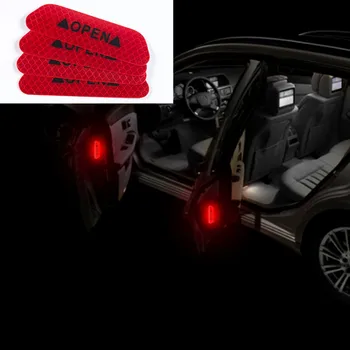4Pc Automobilio Duris Saugos Įspėjimas šviesą Atspindintys Lipdukai ATIDARYTI Lipdukas Toyota Camry Highlander RAV4 