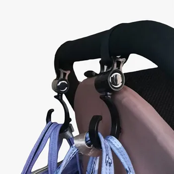 4pcs/ Kūdikių Rūbams Kūdikio Krepšys Vežimėlio Kabliai Vežimėlį Pasukti 360 Laipsnių baby automobilių sėdynės priedai vežimėlis organizatorius