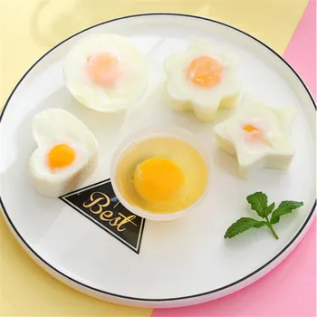 4Pcs/Set Mielas Kiaušinių Katilo Plastikinių Kiaušinių Brakonierius Nustatyti, Virtuvė Kiaušinių Viryklė Įrankiai Kiaušinių Pelėsių Formą su Teptuku Blynas Maker Vaikai Pusryčiai