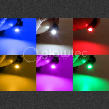 4pcs T3 1 SMD 1210 3528 LED 1SMD B8.5D Automobilio Salono prietaisų Skydelio Lemputės LED Auto LED Automobilių Žibintai Balta raudona mėlyna Žalia GLOWTEC
