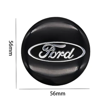 4Pcs Varantys Centras Hub Padengti 56mm logotipo lipdukas, naudoti Ford LOGOTIPAS asmeninį pakeitimo aplinkosaugos ¾enklelis, vairo centre aplinkosaugos ¾enklelis