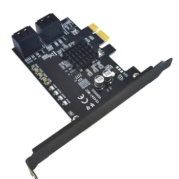 4Ports PCI-E PCIe Adapter Card SATA III SATA3.0 Plėtimosi Kortelės Palaikymas PCI Express x1 x2 x4 x8 x16 Plokštę už HDD SSD