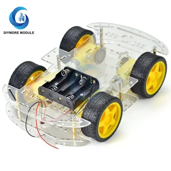 4WD Smart Car Kit RC Robotai Mokymosi Rinkinys Elektriniai Žaislai 