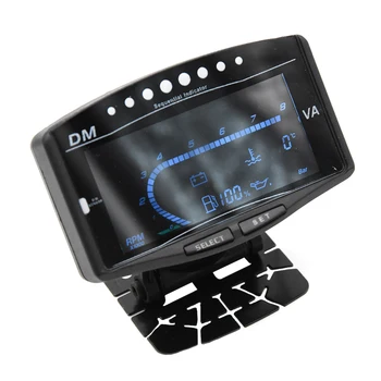 5 In 1 (12V/24V Automobilinis Sunkvežimių LCD Skaitmeninis Alyvos Slėgio Indikatorius/Tachometras/Volt Voltmeter /Vandens Temperatūros Indikatorius/Kuro Matuoklis