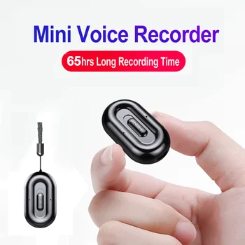 500Mah 65Hrs Ilgas Įrašymo Laikas Laukimo Mini Magnetinio Aktyvuota Balso Garso Diktofonas Keychian Nešiojamą MP3 Grotuvą