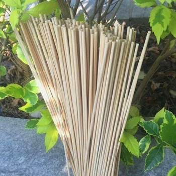 50pcs Augalų Paramos Sodas Medinės Lazdos Profesinės Bambuko Augalų 40cm Vytelių Gėlių