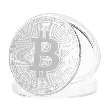 50pcs Auksą, Padengtą Bitcoin Tiek Monetos Progines Monetas Casascius BTC Monetos Meno Kolekcija Fizinio Aukso Tiek, Moneta, Kolekcines Dovana