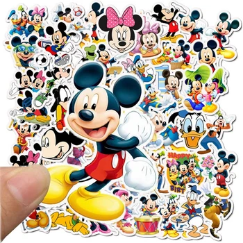 50Pcs Disney Animacinių filmų anime Lipdukai Stebuklas Užšaldyti Mickey Žaislų Istorija Mikė Pūkuotukas Vandeniui Riedlentė Nešiojamas Stikers Vaikų Žaislas