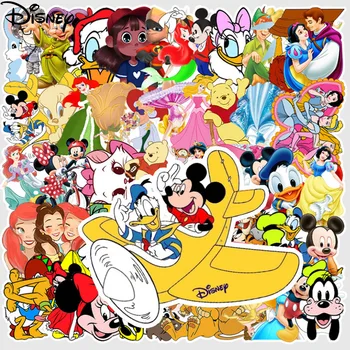 50Pcs Disney Animacinių filmų anime Lipdukai Stebuklas Užšaldyti Mickey Žaislų Istorija Mikė Pūkuotukas Vandeniui Riedlentė Nešiojamas Stikers Vaikų Žaislas