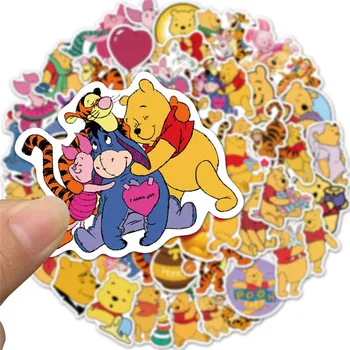 50Pcs Pooh Bear Lipdukai Anime Pav Periferijos Vandeniui Lipdukai Kamieno Animacinių filmų Anime Figūrinės Surinkimo Lipdukas 2021 Vaikai