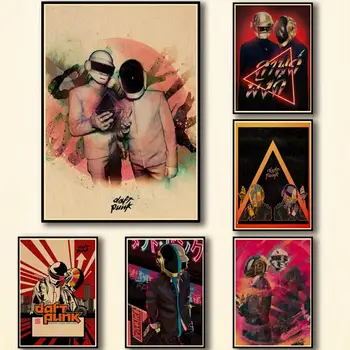 51 Dizaino Daft Punk Kraftpaper Plakatas Alternatyvių Abstraktaus Meno Tapybos Juokinga Siena Lipdukas Kavos Namai Baras