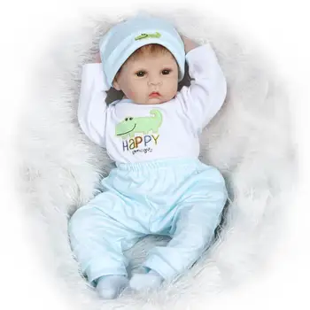 55CM populiarus Bebe atgimsta lėlė berniukas kūdikių silikono lėlės, žaislai gyvas nekilnojamojo minkštos džiugu kūdikių naujagimių dovana