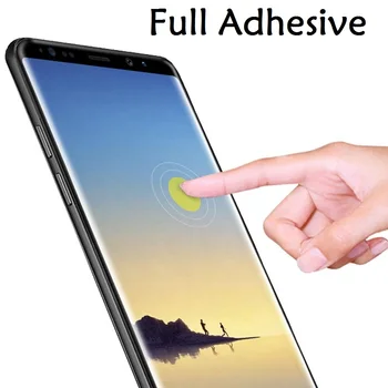 5D Lenktas Samsung Galaxy A9 A8 star Visas Lipnus Gelis filmas samusng A9 A8 A7/6 2018 plus Stiklo Klijai Visiškai Screen Protector