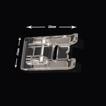 5mm Daugiafunkcį Aišku Atidaryti Tne Satino Dygsnio pėdelės Visų Namų dygsnio Mažai Karka Snap-on Siuvimo Mašina Priedai
