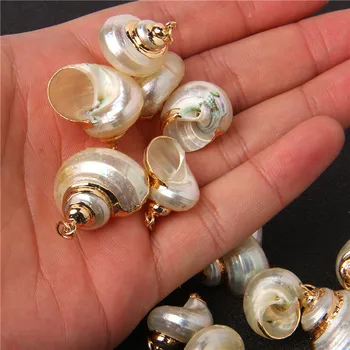 5vnt Gamtos Seashell Metalo Amatų Papuošalai Maža Shell Myli Cowire Shell Karoliukai Žavesio Pakabukas Papuošalai Priėmimo 
