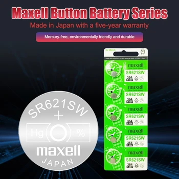 5VNT Originalus Maxell 364 SR621SW V364 SR60 SR621 1 TG LR621 164 531 1.55 V Mygtuką Baterijas Žiūrėti Žaislas Nuotolinio Ląstelių Monetos Baterija