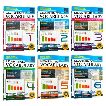 6 Knygas/Set SAP Mokymosi Žodynas 1-6 Švietimo anglų Wrods Mokymosi Darbaknygę Homeschool Prekių Švietimo