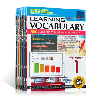 6 Knygas/Set SAP Mokymosi Žodynas 1-6 Švietimo anglų Wrods Mokymosi Darbaknygę Homeschool Prekių Švietimo