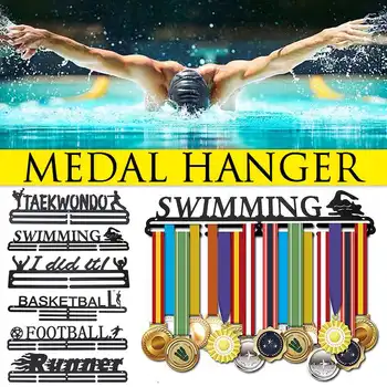 6 Stiliaus Medalis Pakaba Medalio Savininkas Display Rack StainlessSteel Savininkui, kuriame Veikia Plaukimo, Gimnastikos, Šokių, Sporto Medaliai Dovanų puošimas
