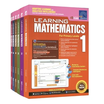 6 Vnt./set Sap Matematikos Mokymosi Knyga 1-6 Klasės Vaikai Mokosi Matematikos Knygas, Singapūras pradinės Mokyklos Matematikos Vadovėlis