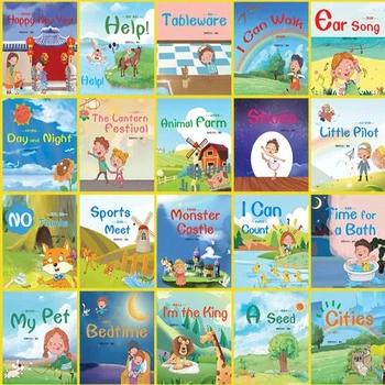 60 Knygų/Set Vaikų anglų kalbos Ankstyvasis ugdymas Paveikslėlių Knygą Pasakų Nušvitimą Pažinimo Pasakos prieš Miegą Istorija Knyga, livre
