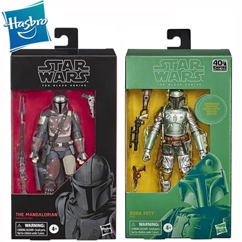6inch Hasbro Star Wars Mandalorian Metallic Spalva boba atkarpa Fett PVC Veiksmų Skaičius, Žaislas, Lėlė Modelis, Kolekcionuojami daiktai, Žaislai Vaikams