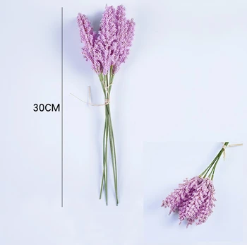 6Pcs /Bundle Levandų Dirbtinių Gėlių Sienų Apdailai Augalų Grūdų Krūvos PE Vanilės Smaigalys Pigūs Mini Didmeninė Namų Augalų