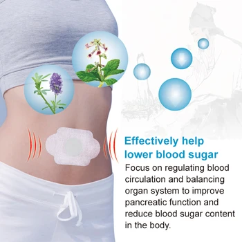 6pcs cukriniu Diabetu Pleistras Hypoglycemic Lipdukai Sumažinti Gliukozės Kiekis Stabilizuoja Cukraus kiekį Kraujyje Kinų Žolelių Medicinos Gipso