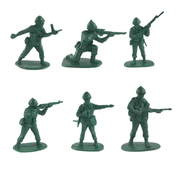 6Pcs/Daug 5cm antrojo pasaulinio KARO kareivis modelis žaislai 6 stilius ekologiško plastiko kareivis modelis žaislai, Dovanos Vaikams, žalia/mėlyna/oranžinė neprivaloma