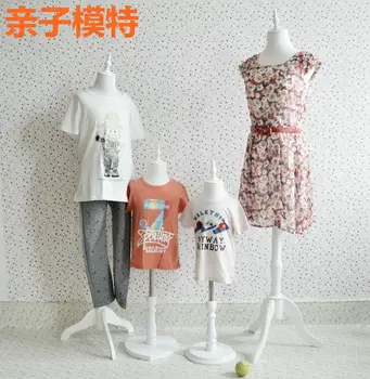 7-8 metų vaikų pusę stiliaus modelius rekvizitai, vaikų drabužiai, Balta Medvilnės audinio medienos Disko bazės 1PC moteris pet manekenas,B502