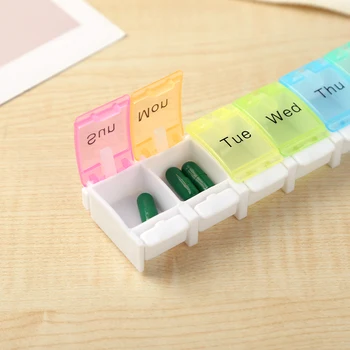 7 Dienų Savaitės Tabletes Lauke Planšetinio Kompiuterio Laikiklį Saugojimo Atveju Medicina Narkotikų Konteinerių Mini 7 Ląstelių Tabletes, Dėžutę Tablečių Laikymo Dėžutė