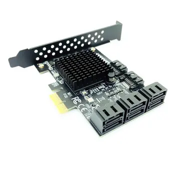8/6/4 Port SATA 3 PCI Express Plėtros Plokštę PCI-E, SATA Valdiklio PCIE 1X į SATA3.0 Kortelė 6Gb Adapteris Pridėti Korteles HDD SSD