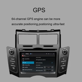 8 Core, RAM 4GB Android 9.0 BT WIFI, Automobilių Stereo Ekrano Radijo Toyota Yaris 2005-2011 Automobilių DVD Multimedijos Grotuvą su GPS Navigacija