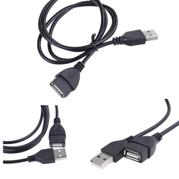 80/150cm USB 2.0 Kabelis Vyrų ir Moterų Duomenų Sinchronizavimo USB 2.0 Extender Laidas ilgiklis USB prailginimo Kabelis Super Greitis