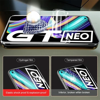 9999D Priekio Atgal Hidrogelio Filmas Realme GT Neo 5G viso Ekrano vaizdo Kamera Raštas Dėl Realmi Relme GTNeo RealmeGT 2021 Ne Akiniai