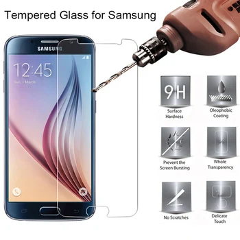 9H Grūdintas Stiklas Samsung Galaxy S4 S6 S7 5 Apsauginė Plėvelė Samsung S4 S5 7 6 5 S Iii HD 2.5 D Telefonų Ekrano Apsaugas