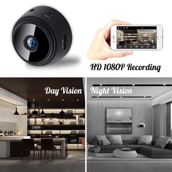 A9 Mini Kamera 1080P Jutiklis Naktinis Matymas vaizdo Kameros Judesio DVR Mikro Kamera, Sporto DV Vaizdo mažas Fotoaparatas Home Security