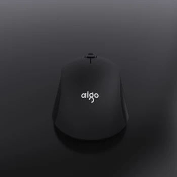 AIGO BM21 Laidinė Pelė Mini Black Office Žaidimas Silent Įkrovimo Ergonomiškas Mause Apšvietimu USB Optinės Pelės PC Nešiojamas kompiuteris