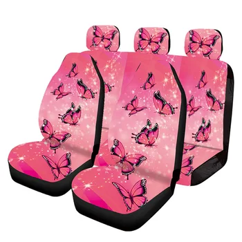 Aimaao Rožinė Automobilių Sėdynių užvalkalai Crytal Drugelis Spausdinti 2vnt Kibirą Sėdynės Padengti Madinga Dekoratyvinis Moterims 
